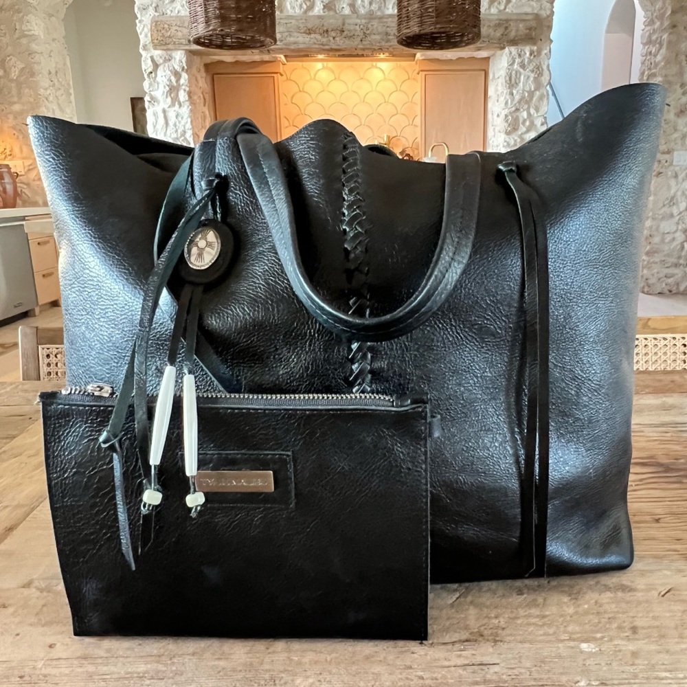 Tylie Malibu Leather Boho Tote